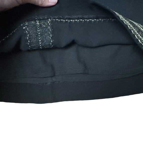 Madewell Black Sequin Embroidered Mini Skirt Sexy Feminine Metallic Blingy 4 - Picture 11 of 15